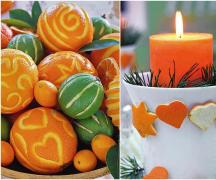 Апельсиновый декор к новому году Украшения елки из мандаринов и апельсина